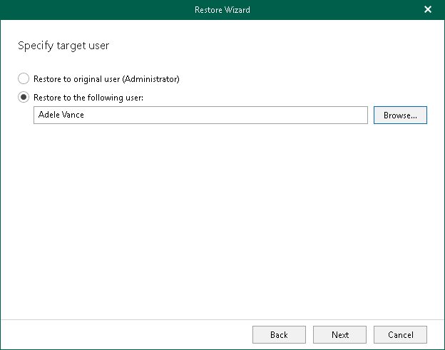 Step 4. Specify Target User