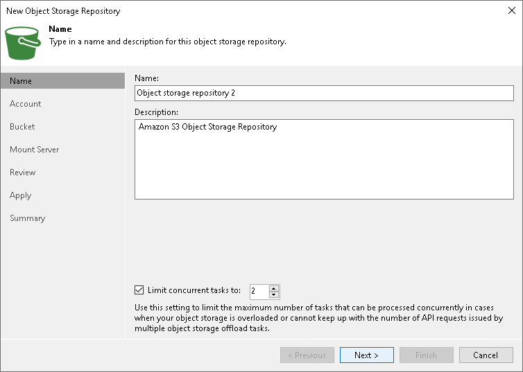 Specify S3 Object Storage Name Step 2. Specify Object Storage Name