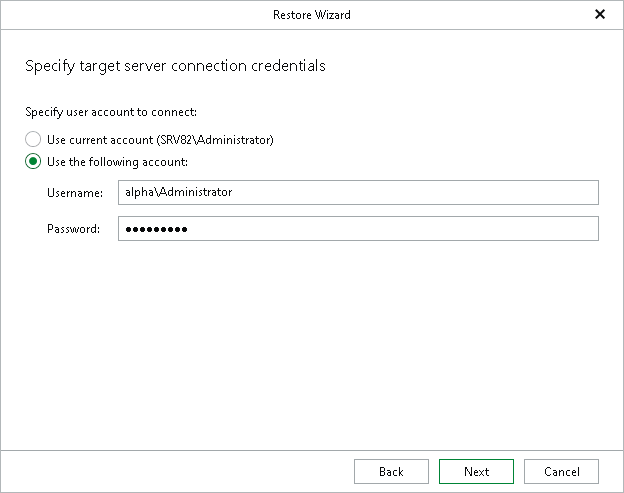 Step 4. Specify Target Server