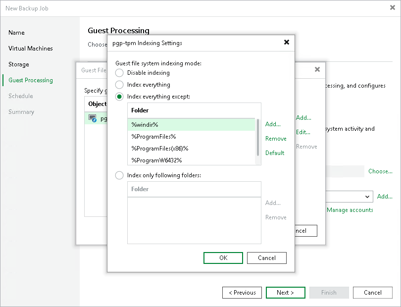 Step 5b. Enable VM Guest OS File Indexing