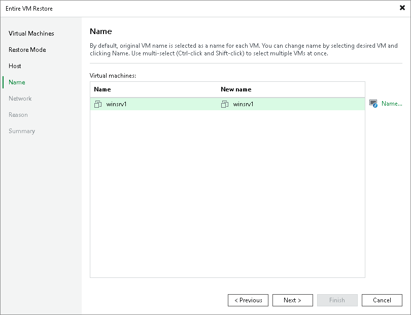 Step 5. Specify VM Name