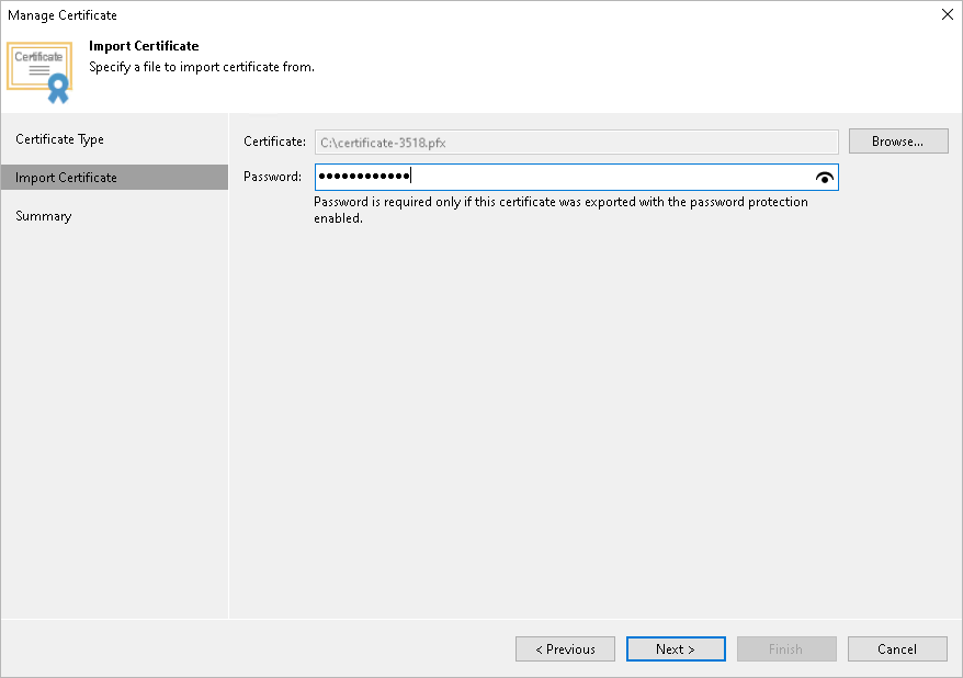 Importing Certificate from PFX Files
