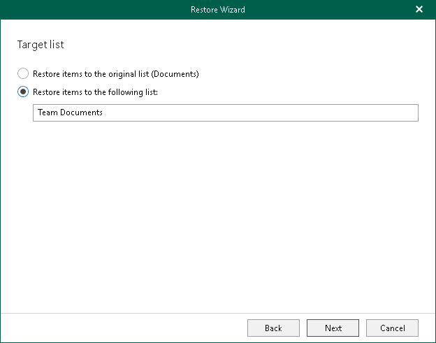Step 4. Specify Target List