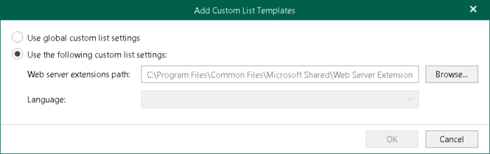 Adding Custom List Templates Custom List Settings