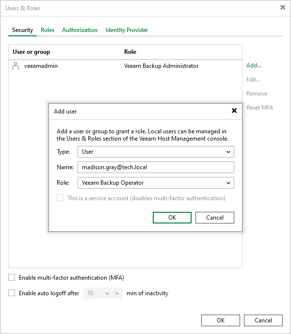 Configuring Users Using Console