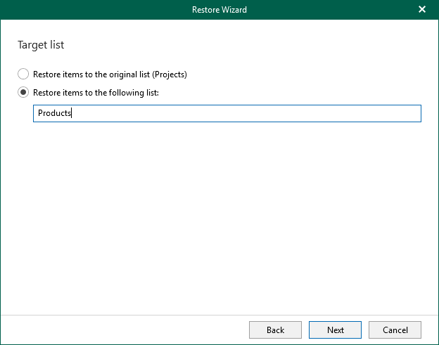 Specify Target List Step 3. Specify Target List