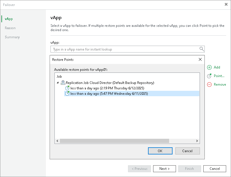 Step 3. Select Restore Point