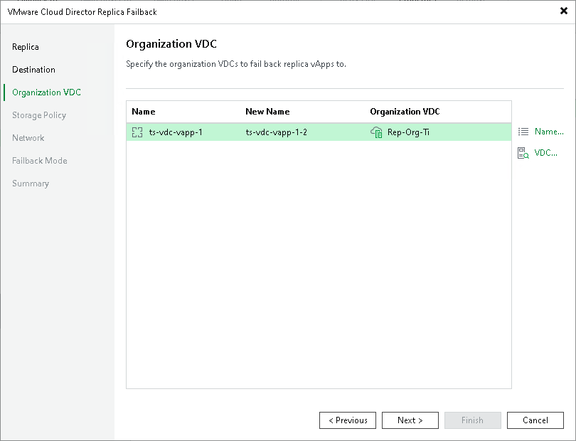 Step 4. Specify Organization VDCs