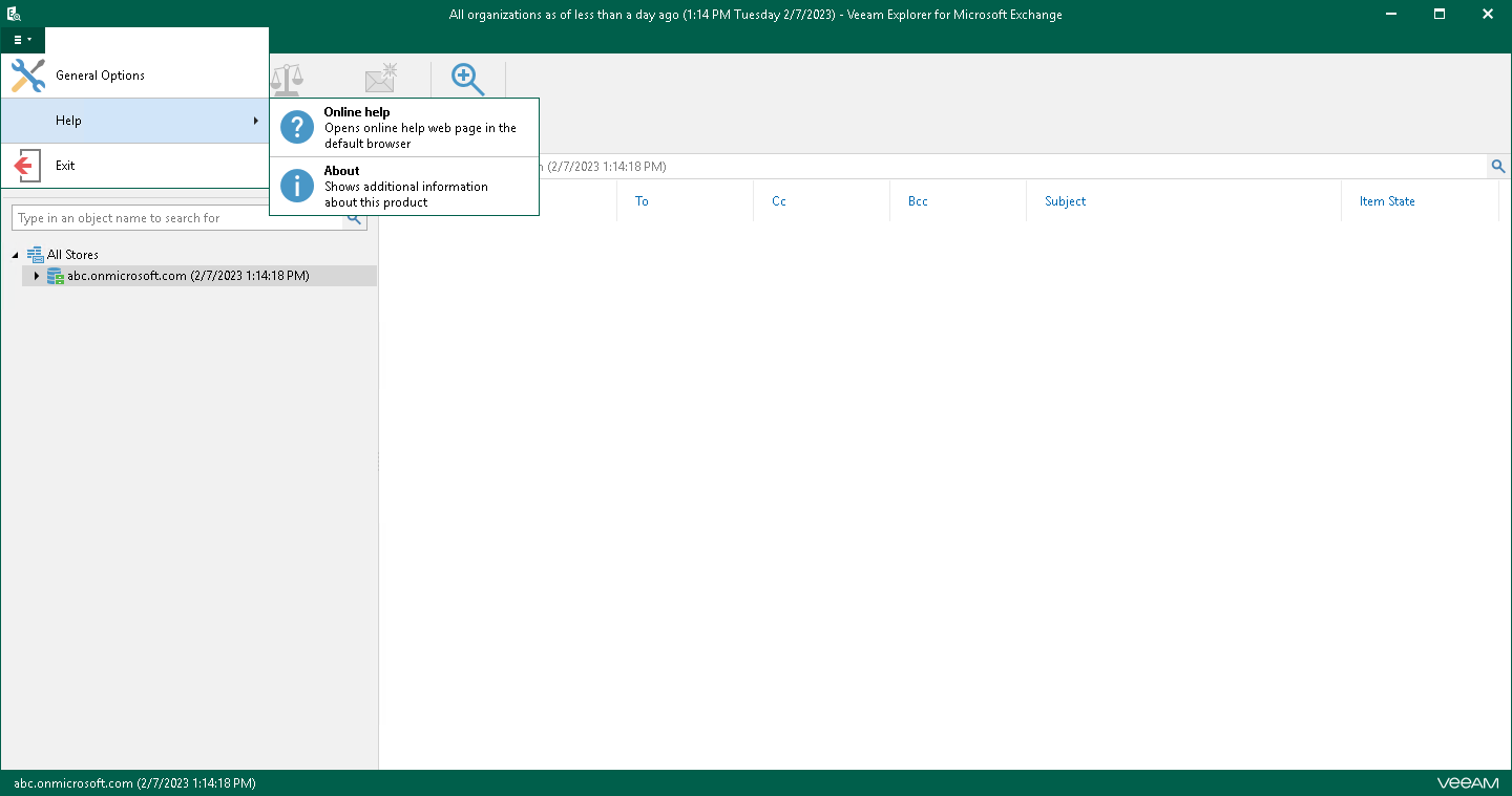 Main Menu