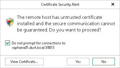 Reviewing Certificate Step 3. Specify System Credentials