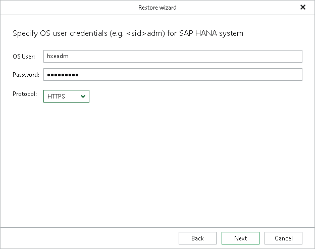 Specifying Server Credentials Step 3. Specify Server Credentials