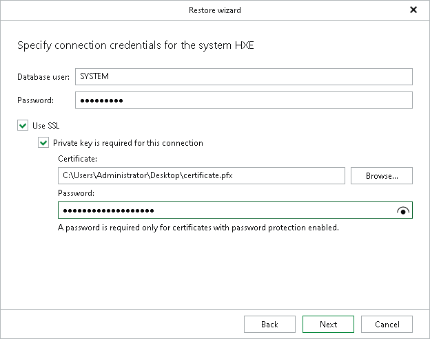 Specifying System Credentials Step 4. Specify System Credentials