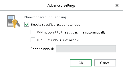 Elevating Specified Account Step 5. Specify Target Server