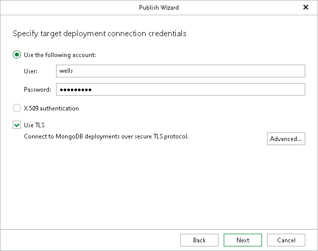 Step 4. Specify Replica Set Credentials