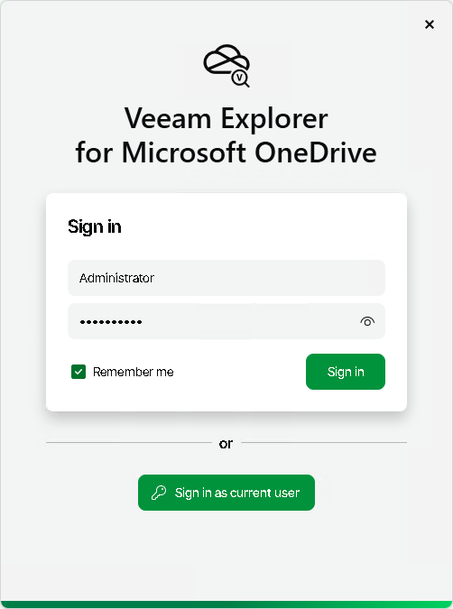Specify Credentials Launching Application and Exploring Backups
