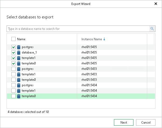 Step 2. Select Databases