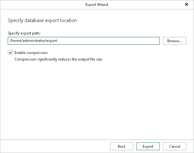 Step 6. Specify Export Location