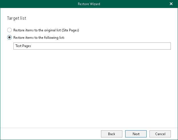 Step 4. Specify Target List