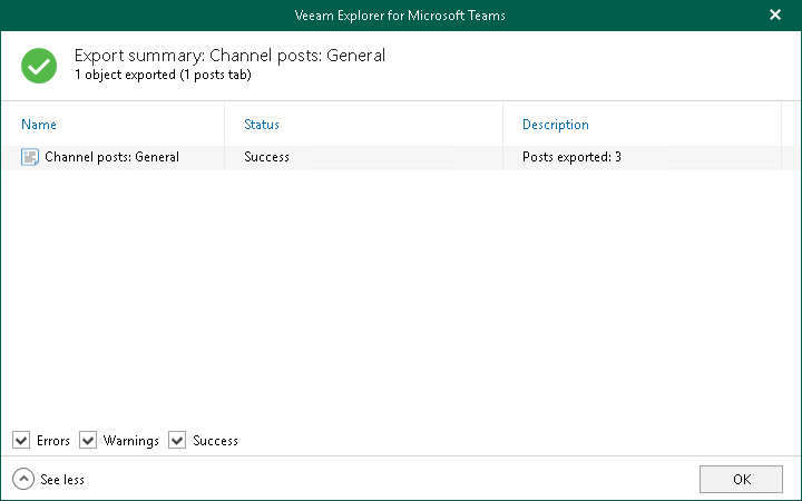 Review Export Summary Exporting Individual Posts