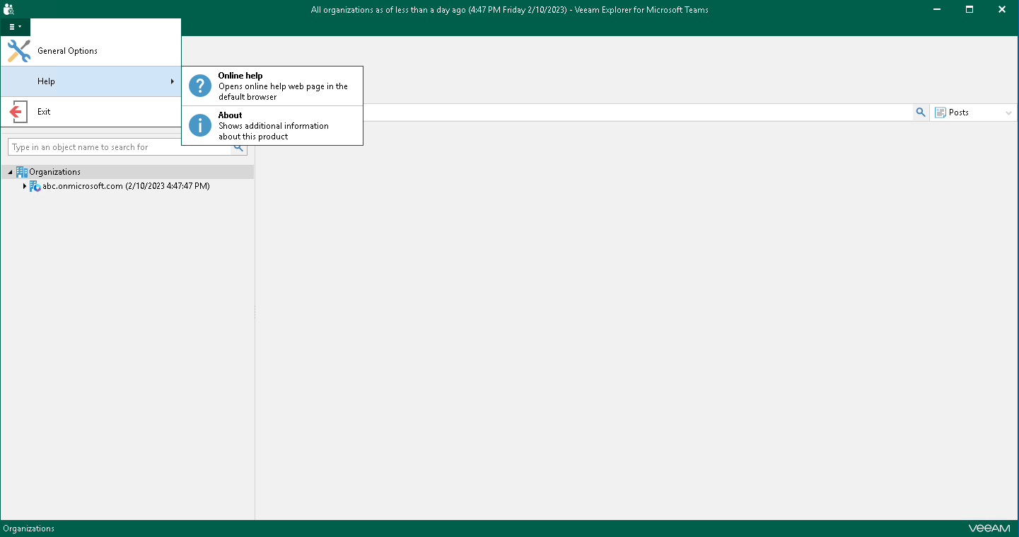 Main Menu