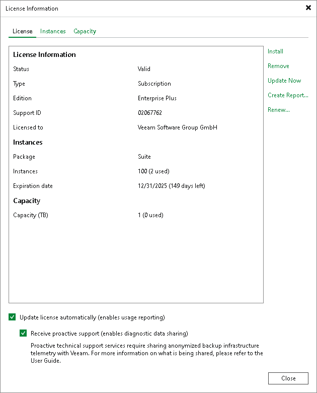 Viewing License Information Using Console