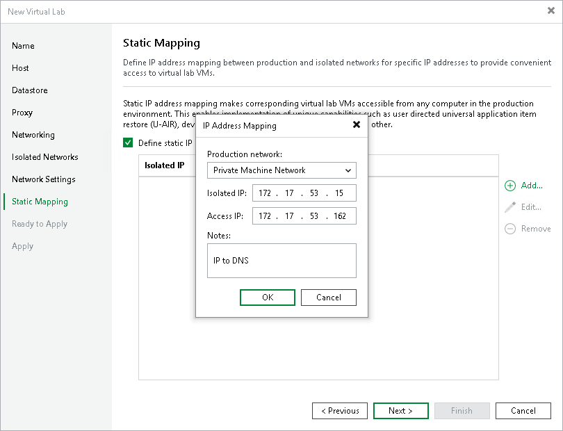 Step 9. Specify Static IP Mapping Rules