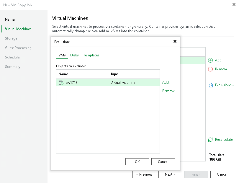 Step 4. Exclude Objects from VM Copy Job