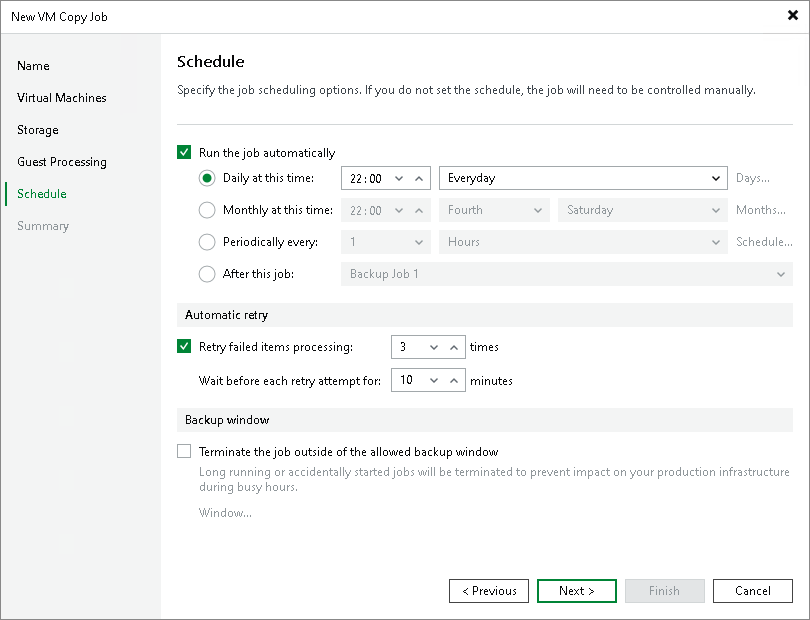 Step 7. Define Job Schedule