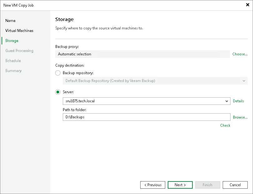 Step 5. Specify Copy Destination