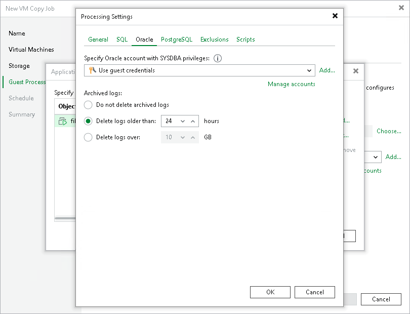 Oracle Archived Log Settings