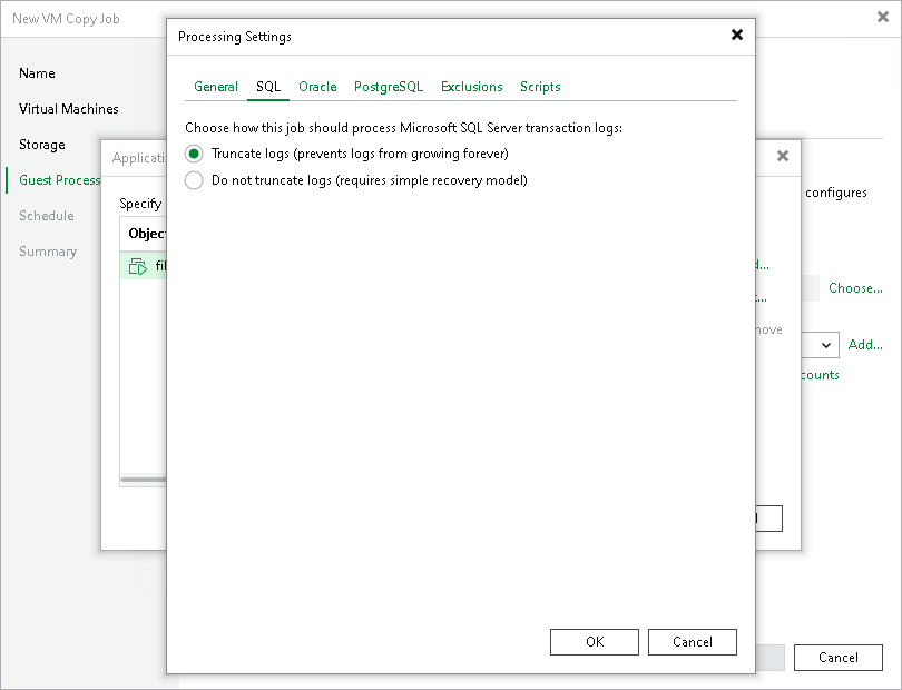 Microsoft SQL Server Transaction Log Settings