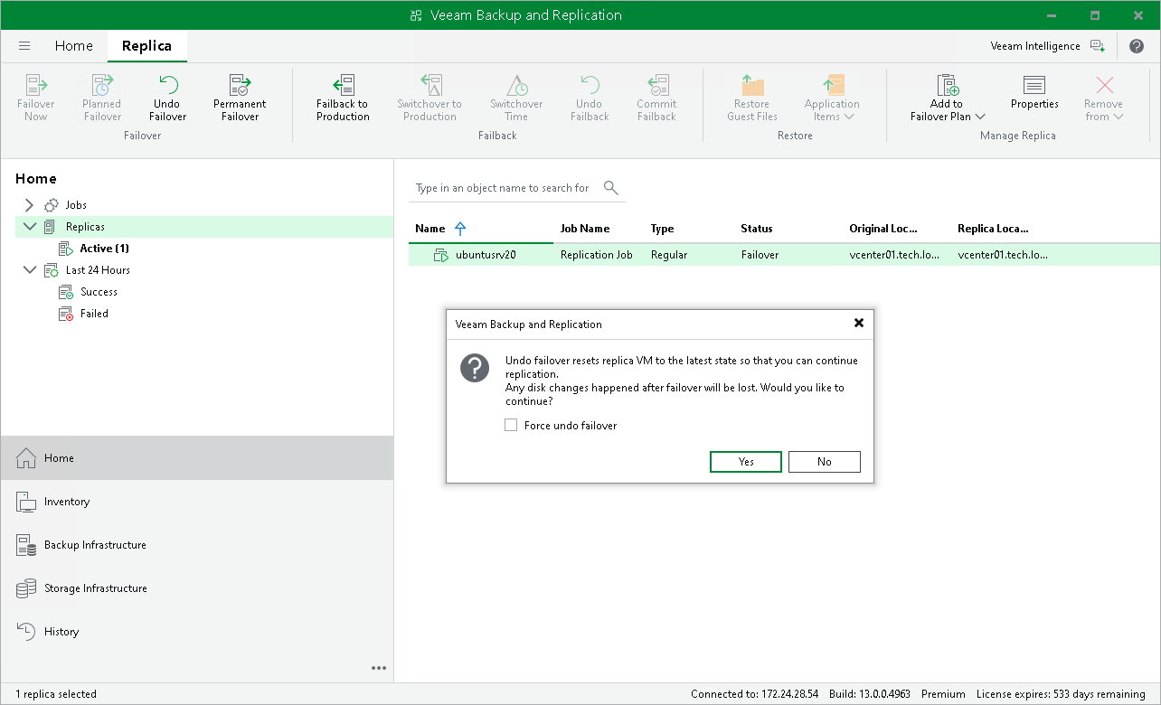 Undoing Failover