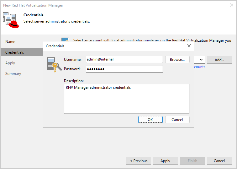 Step 3. Enter Credentials