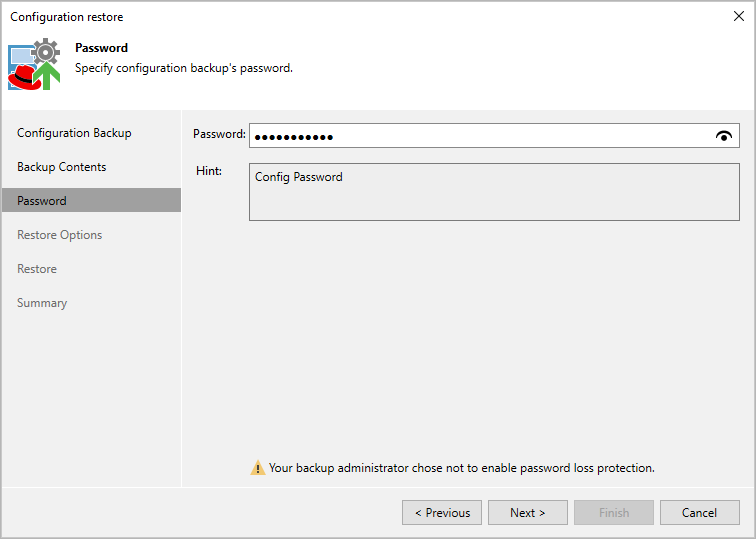 Step 4. Provide Encryption Password