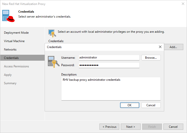 Step 5. Specify Credentials