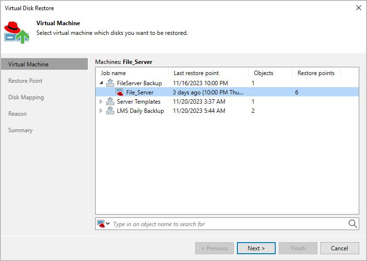 Step 2. Select Virtual Machine