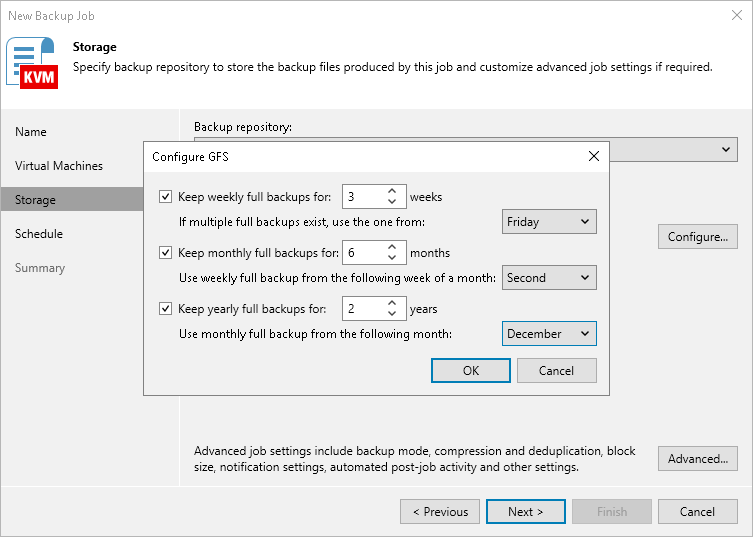 Configuring GFS Policy Schedules