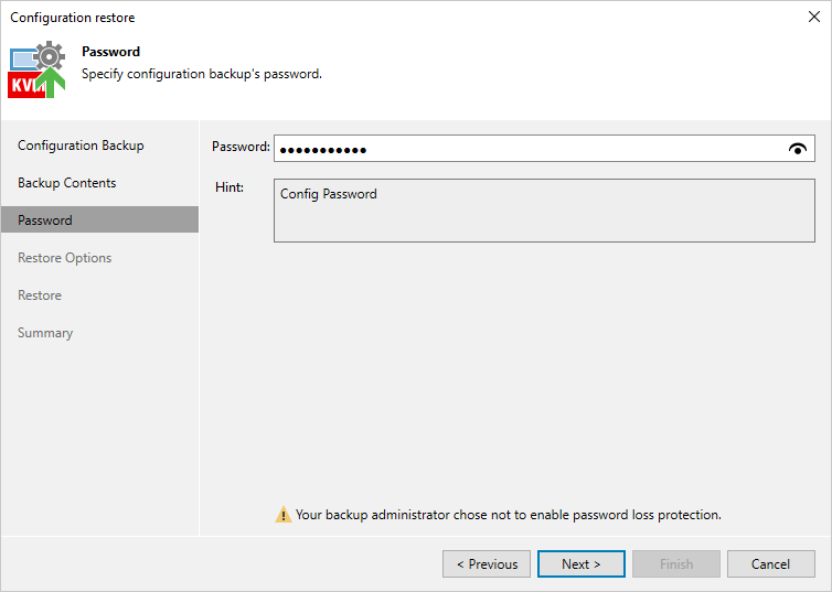 Step 4. Provide Encryption Password