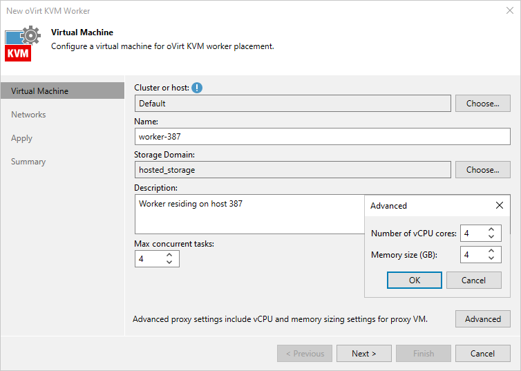 Step 2. Specify Worker VM Settings