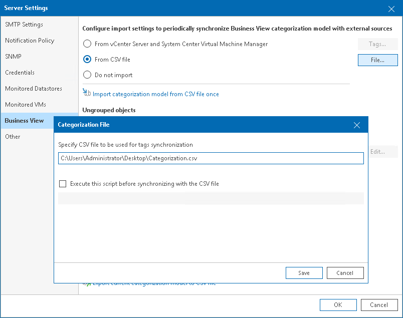 Import-Based Categorization