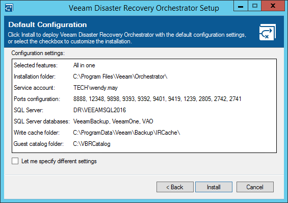 Step 7. Review Default Installation Summary