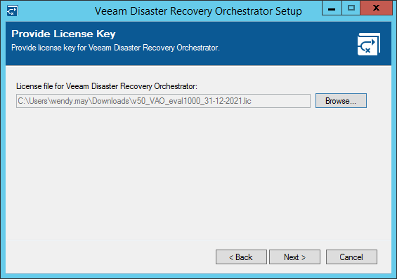 Step 4. Provide License File