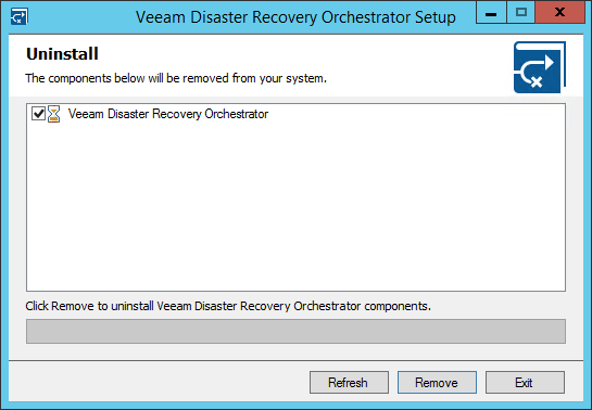 Uninstalling Veeam Disaster Recovery Orchestrator