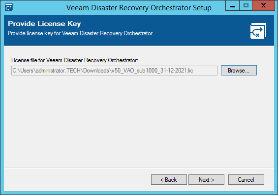 Step 4. Provide License File