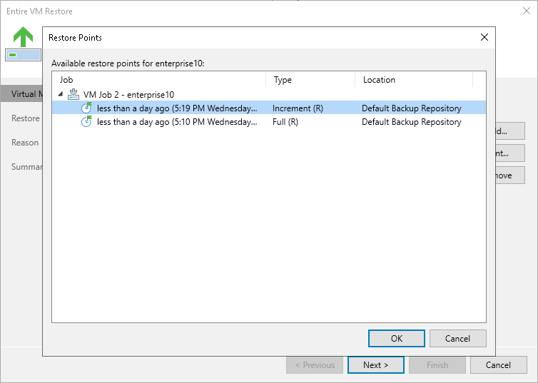 Step 2. Select Restore Point