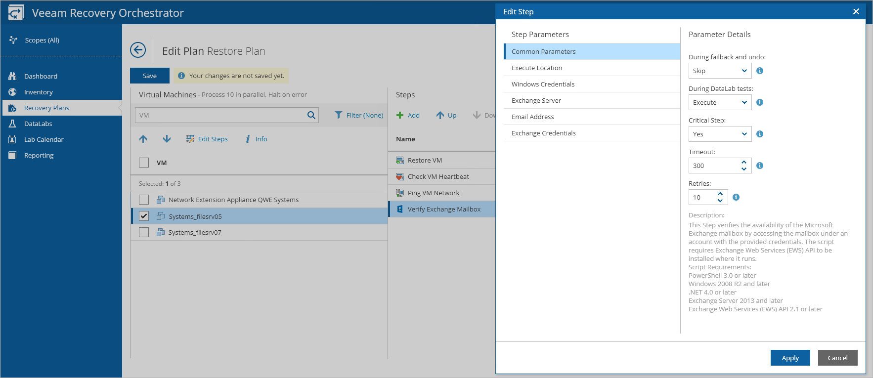 Configuring Step Parameters