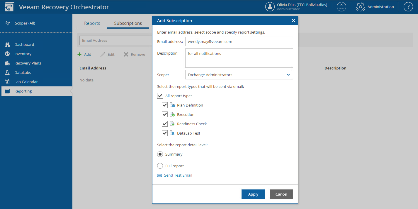 Specifying Email Settings