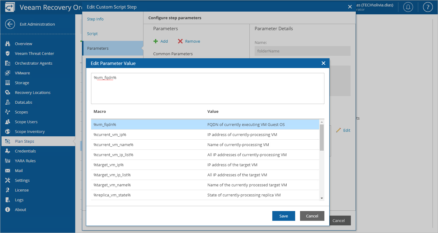 Editing Custom Step Settings