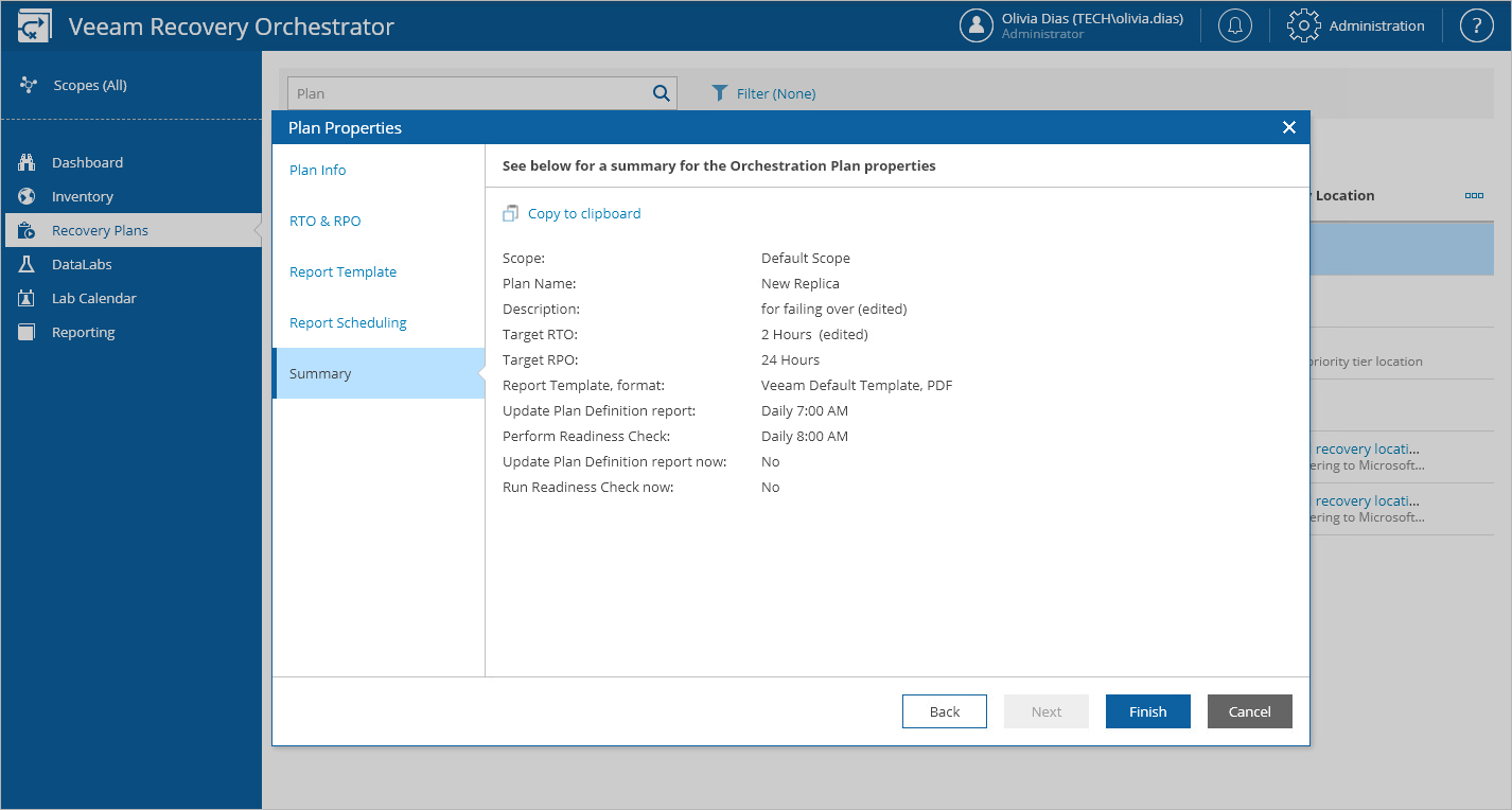 Configuring Plan Properties
