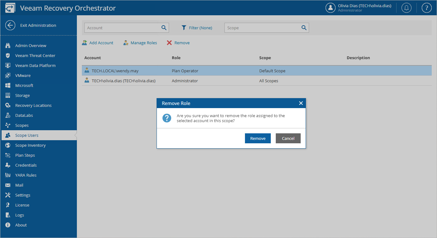 Removing User Account